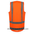 Hot Fashion High Visibility Workwear Colete de segurança reflexivo com bolso de identificação